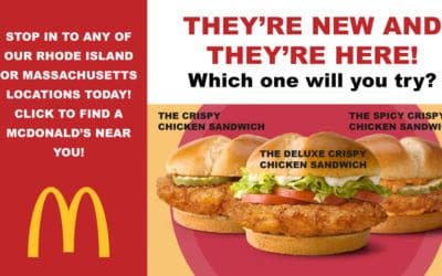 Have you tried our New Crispy Chicken Sandwiches? Stop into one of our many MA and RI locations today to experience the latest taste sensation!