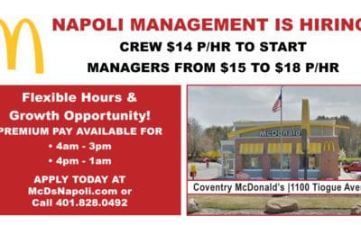 We’re hiring! If you’re interested in flexible hours and room for growth, then consider a job at McDonald’s!