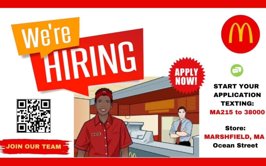 Join Our Team! We’re hiring at our Marshfield, MA location. We offer great benefits, flexible hours and room for growth. Apply today!