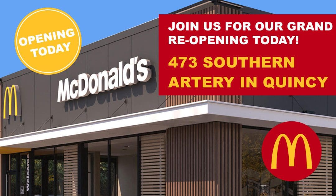 Join us today for the Grand Re-Opening of our 473 Southern Artery, Quincy location! A ribbon cutting ceremony and festivities begin at 9:00 AM, Thursday, July 20th.
